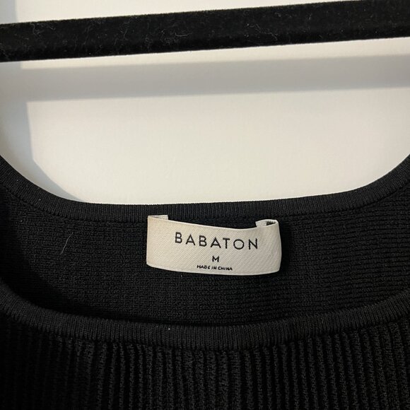 Aritzia/Babaton Sculpt knit Squareneck Cropped Tank | Black | Size M - Picture 3 of 4